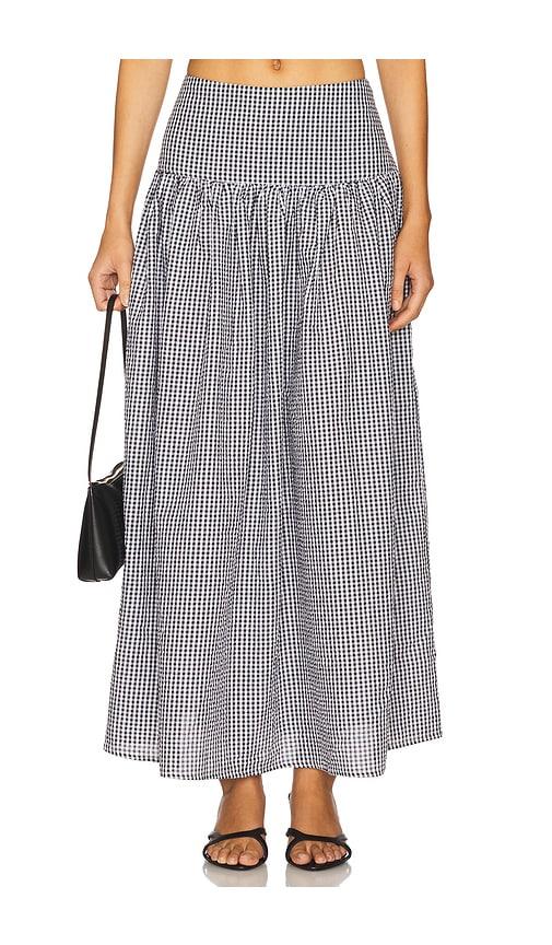 tularosa rory maxi skirt in black.