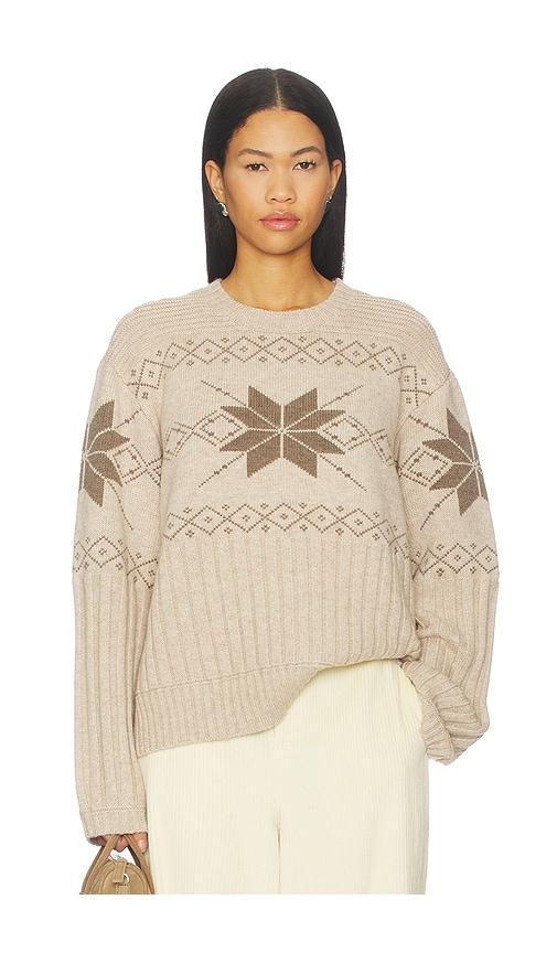 tularosa sammara fair isle sweater in tan.