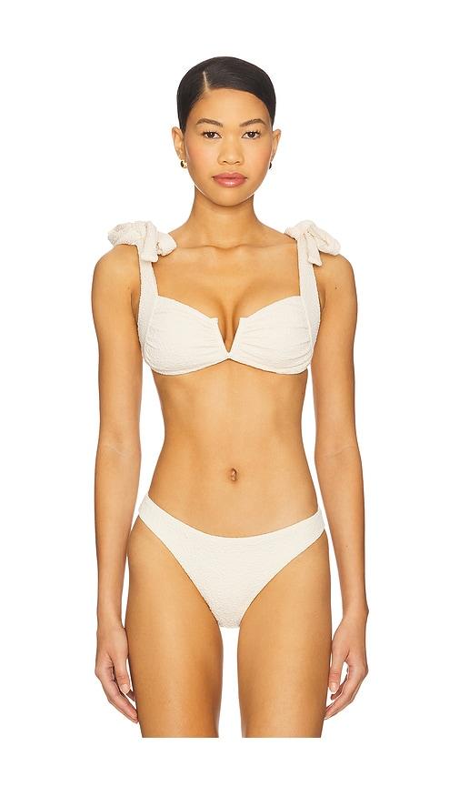 tularosa seashell top in cream.