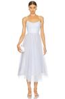 tulle corset midi dress