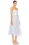 tulle corset midi dress