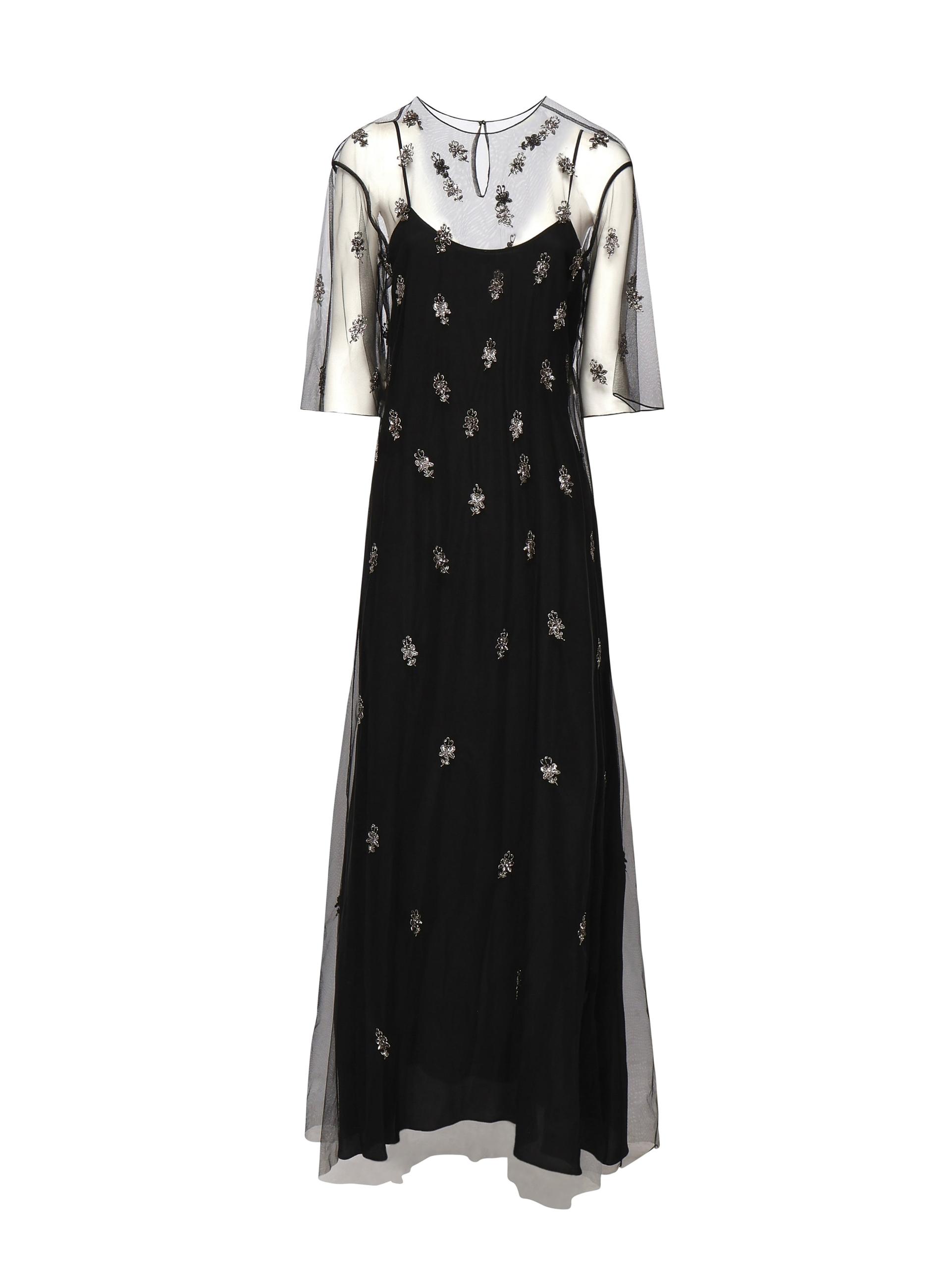 tulle dress with embroidery