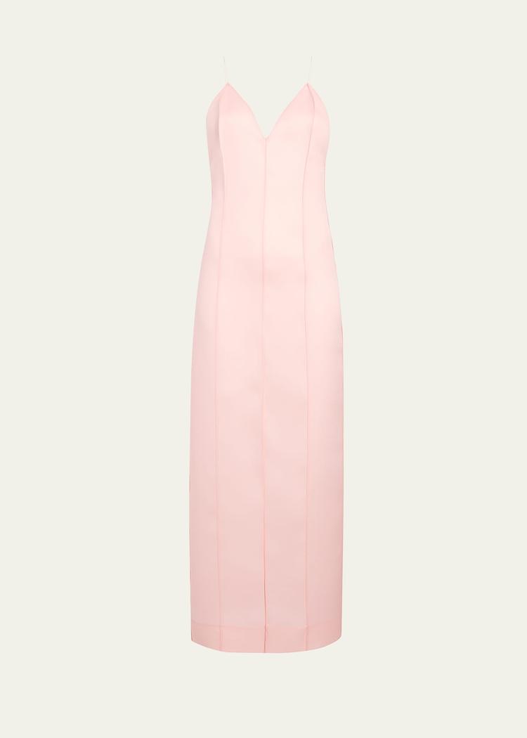 tully silk organza maxi dress