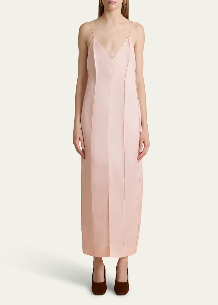 tully silk organza maxi dress