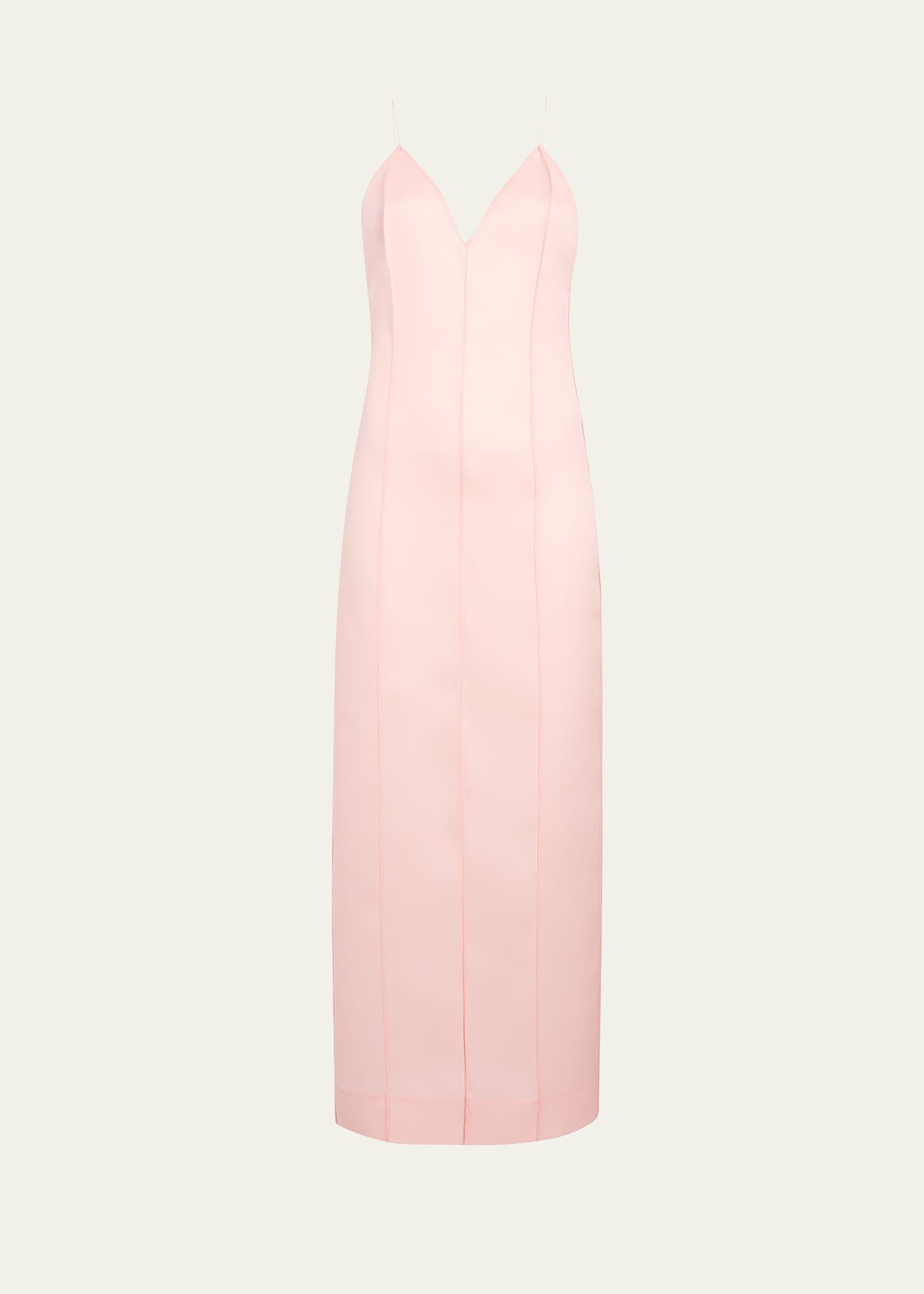 tully silk organza maxi dress