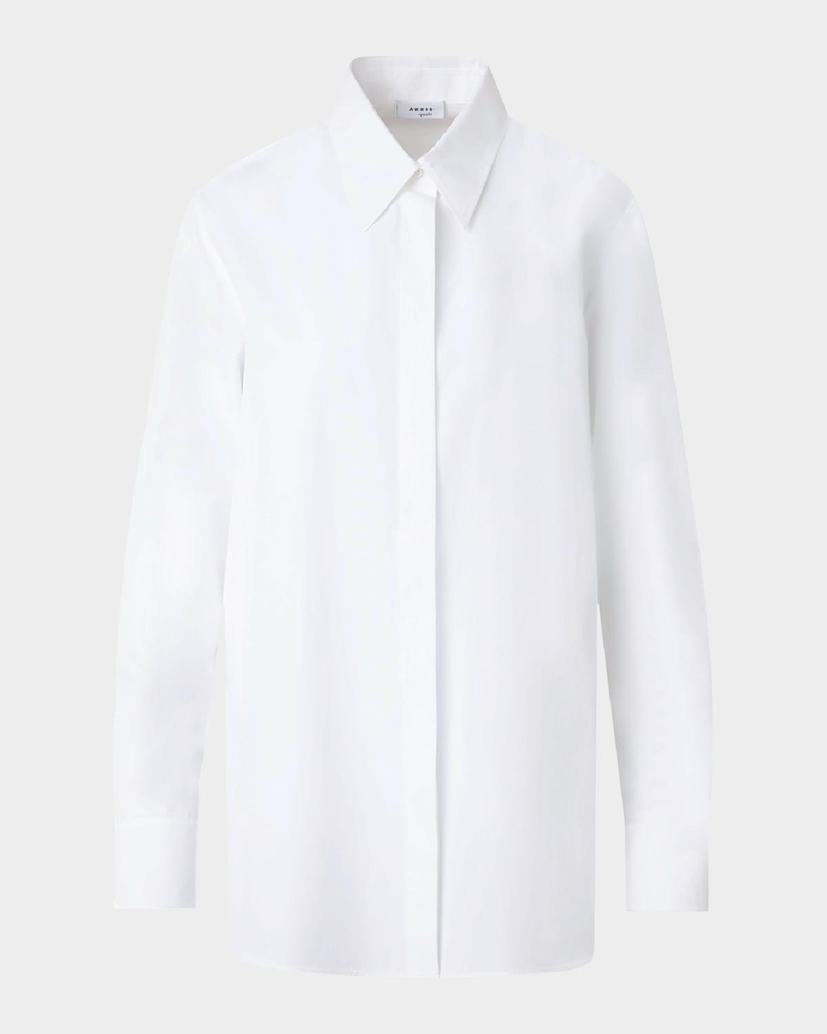 tunic cotton poplin blouse