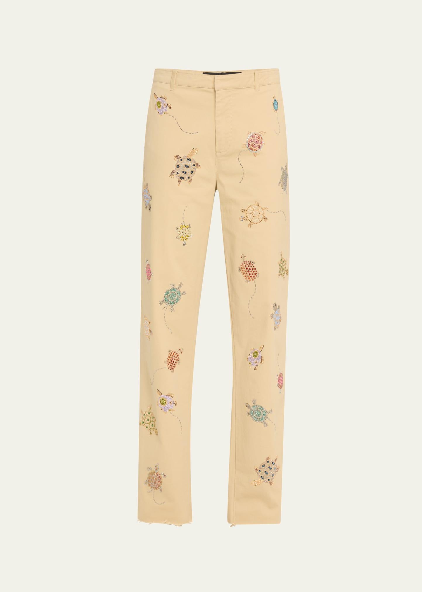 turtle time straight-leg ankle chino pants