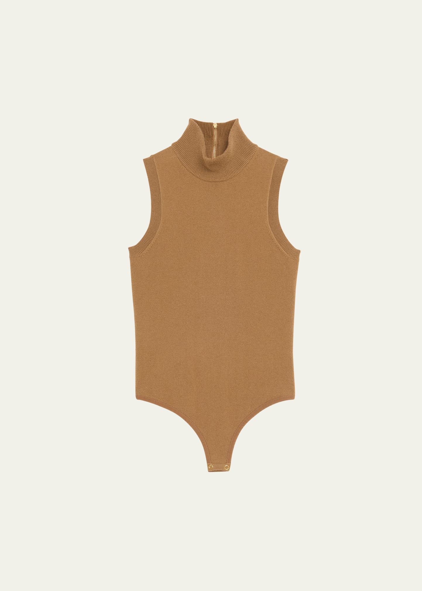 turtleneck sleeveless bodysuit