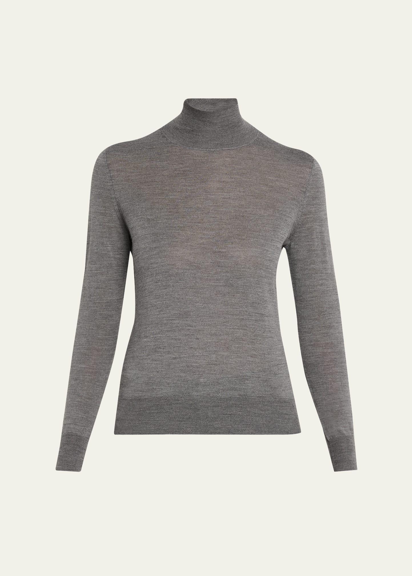 turtleneck wool-silk sweater