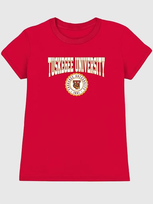 tuskegee university collegiate graphic t-shirt for women