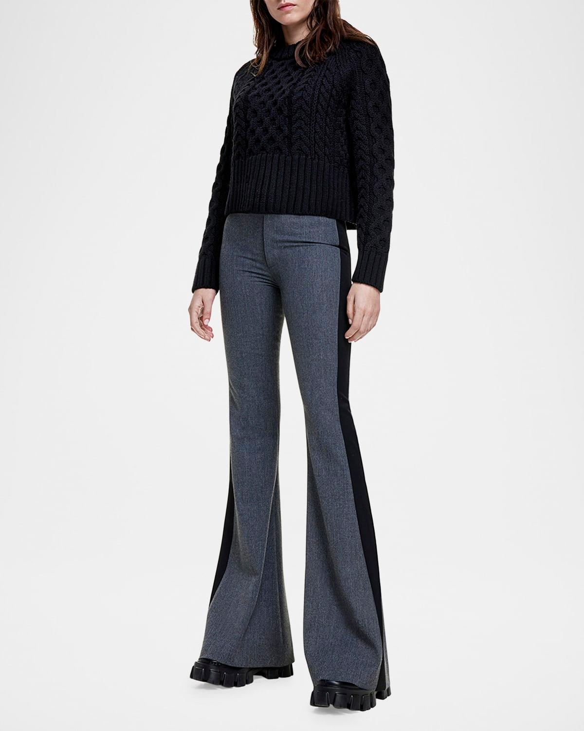 tux stripe bootcut pants