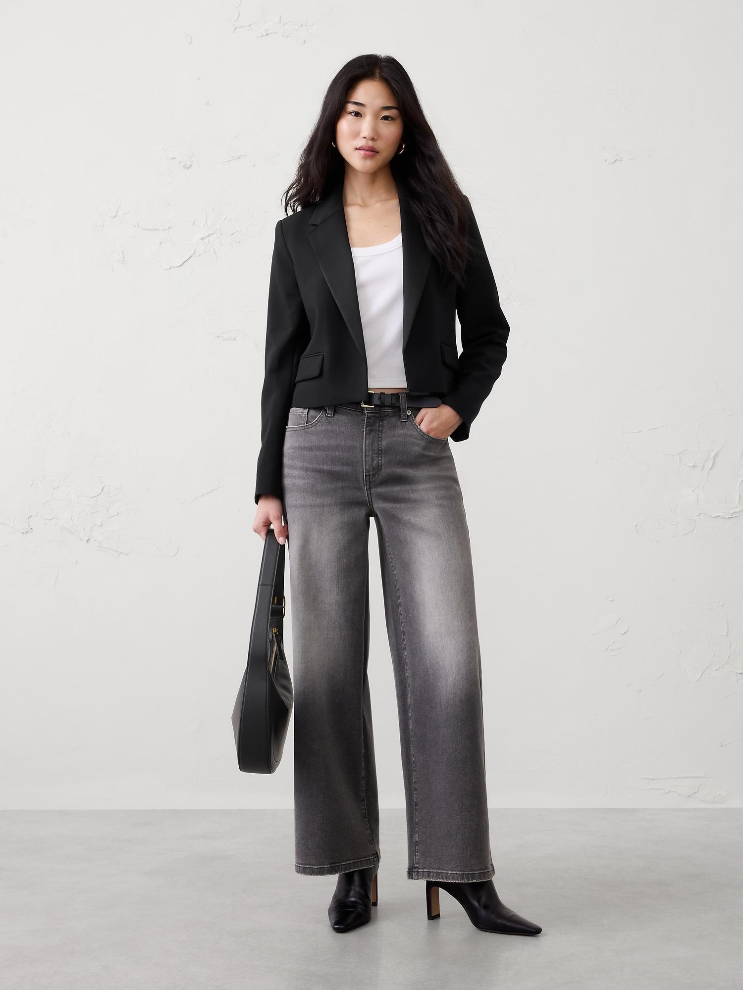 tuxedo cropped blazer