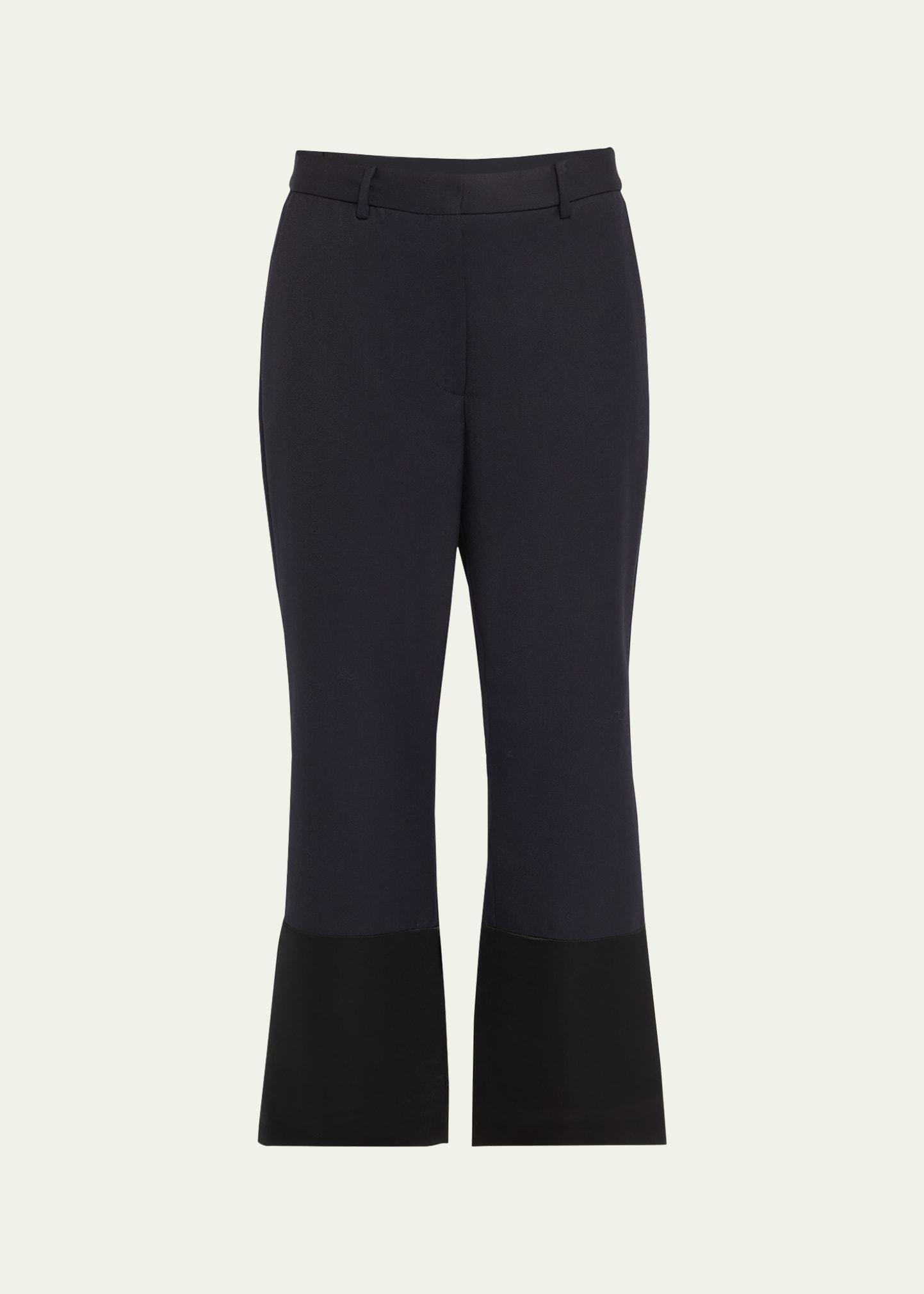 tuxedo cuff wool trousers