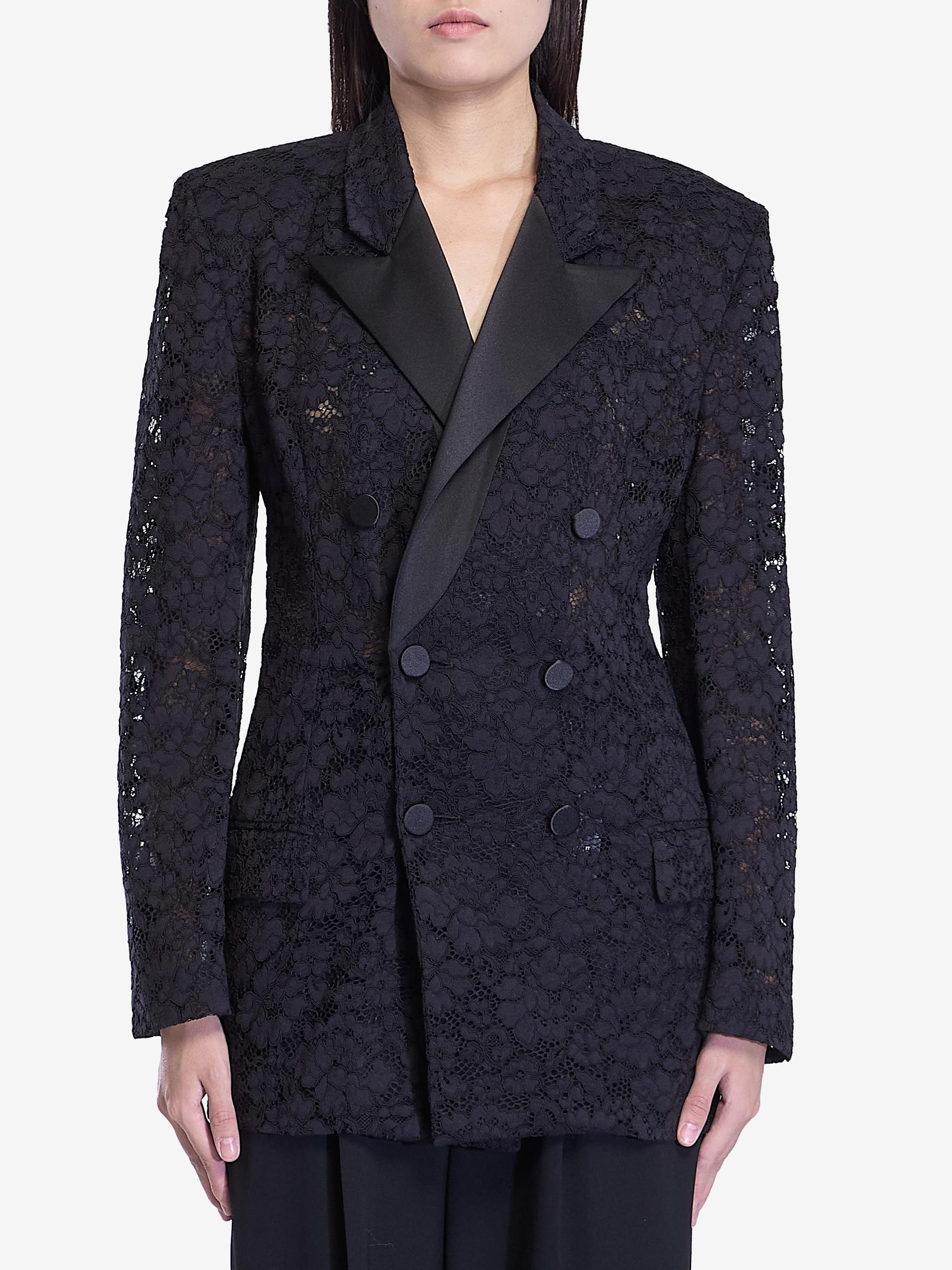 tuxedo jacket in guipure