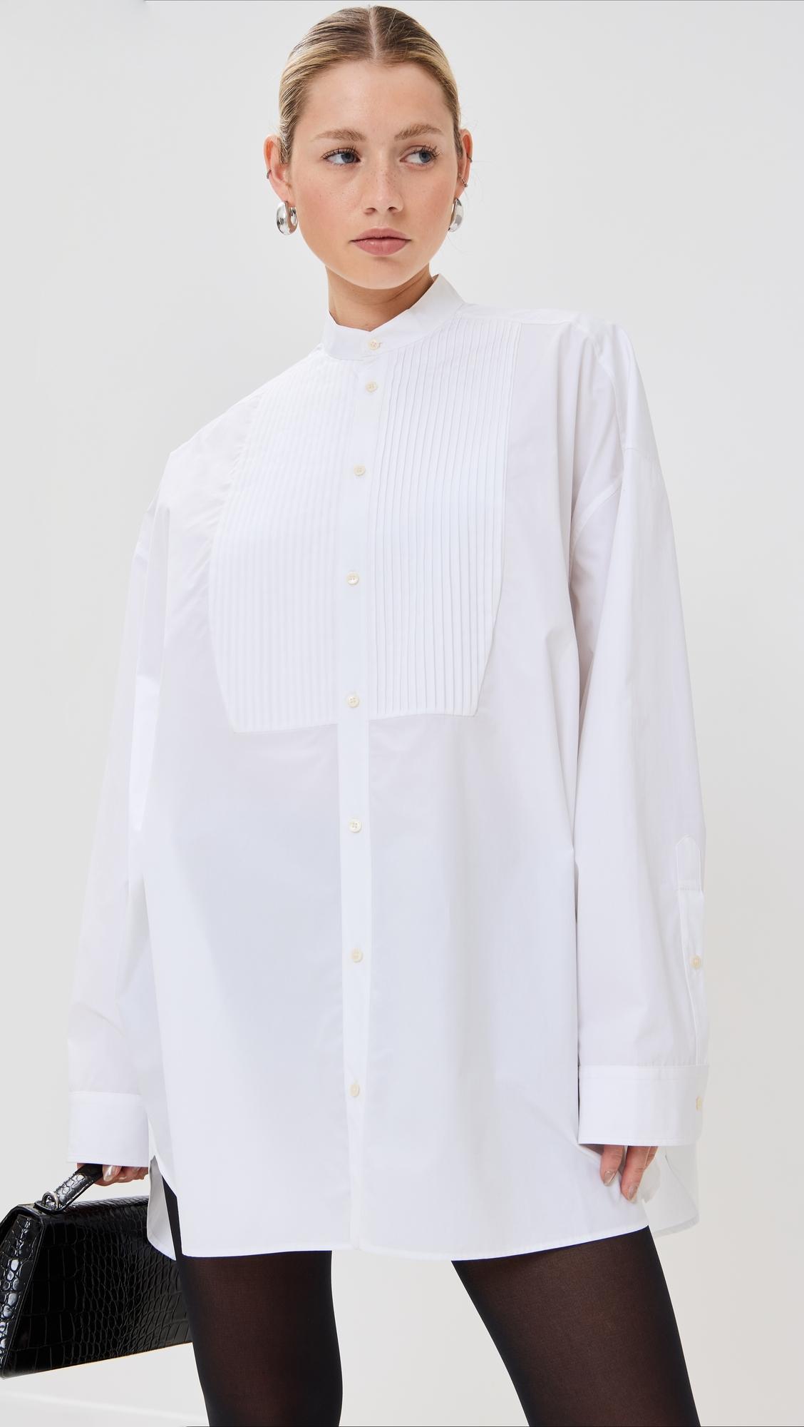 tuxedo shirt dress mini