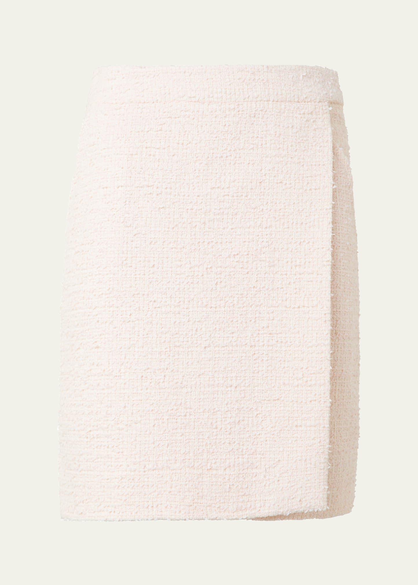 tweed a-line wrap skirt