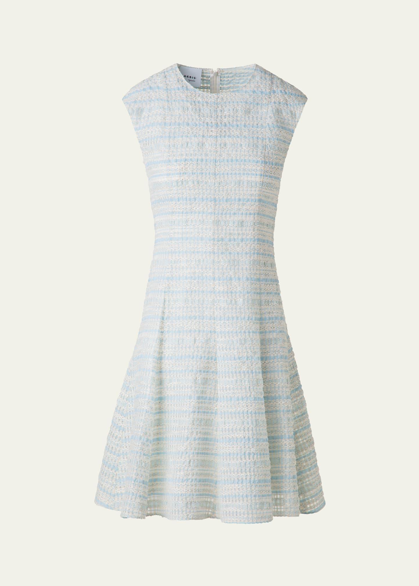 tweed fit-flare mini dress