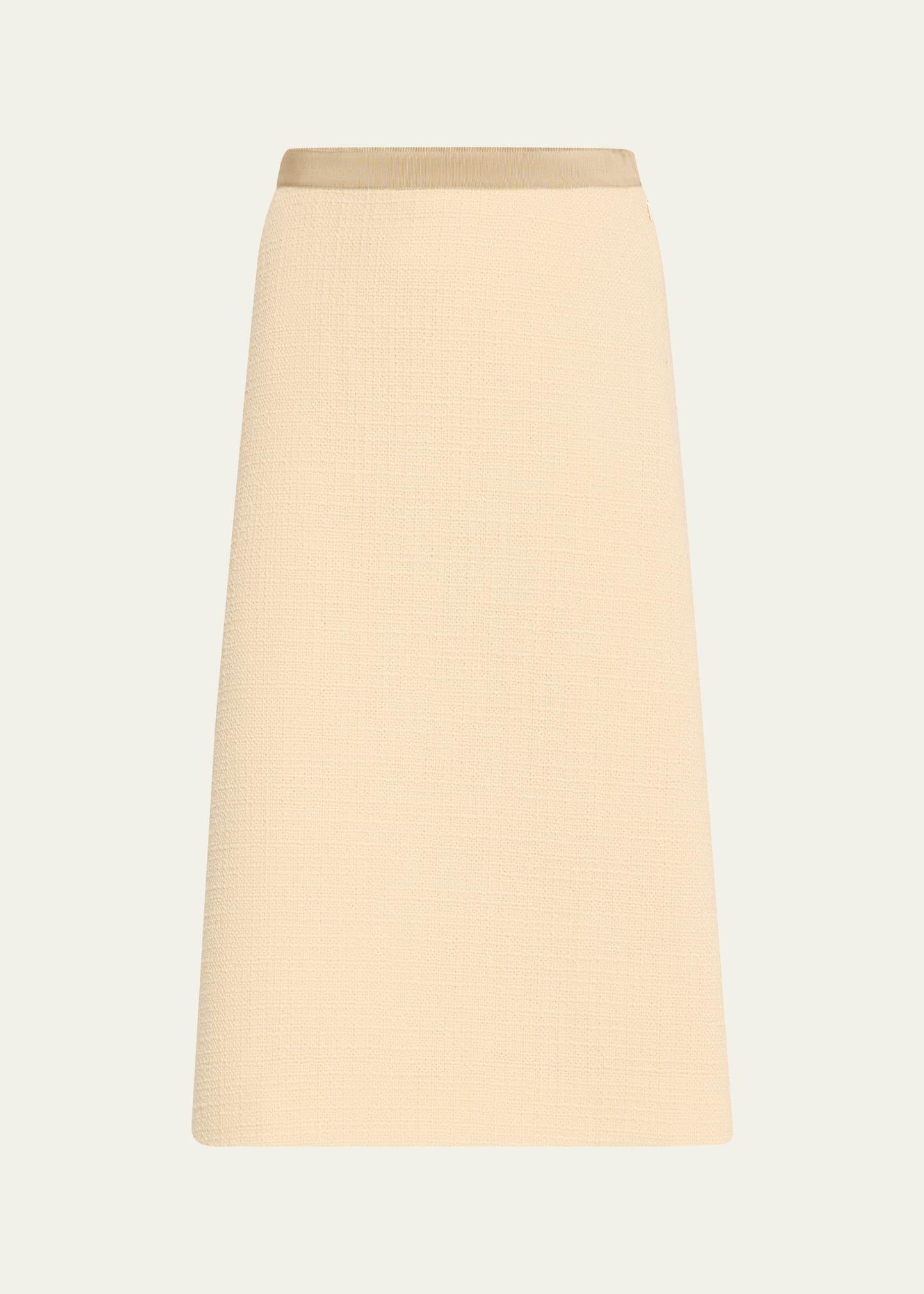 tweed high waist skirt