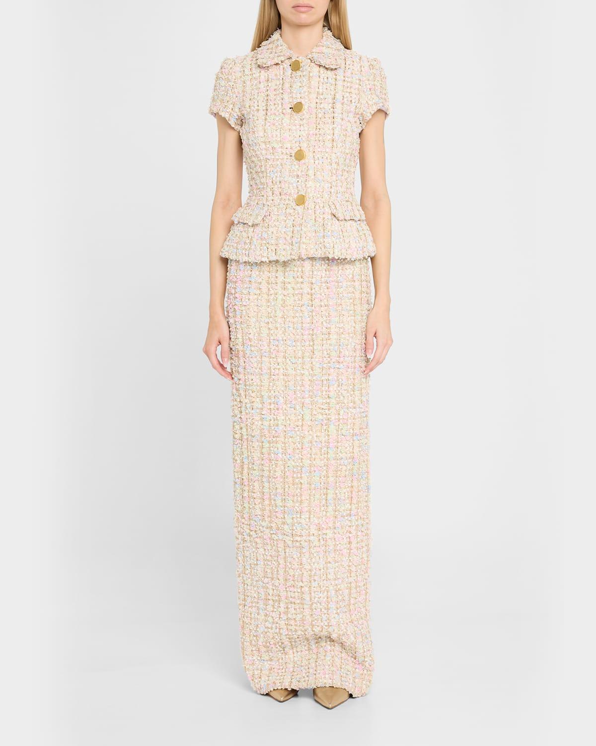 tweed maxi skirt