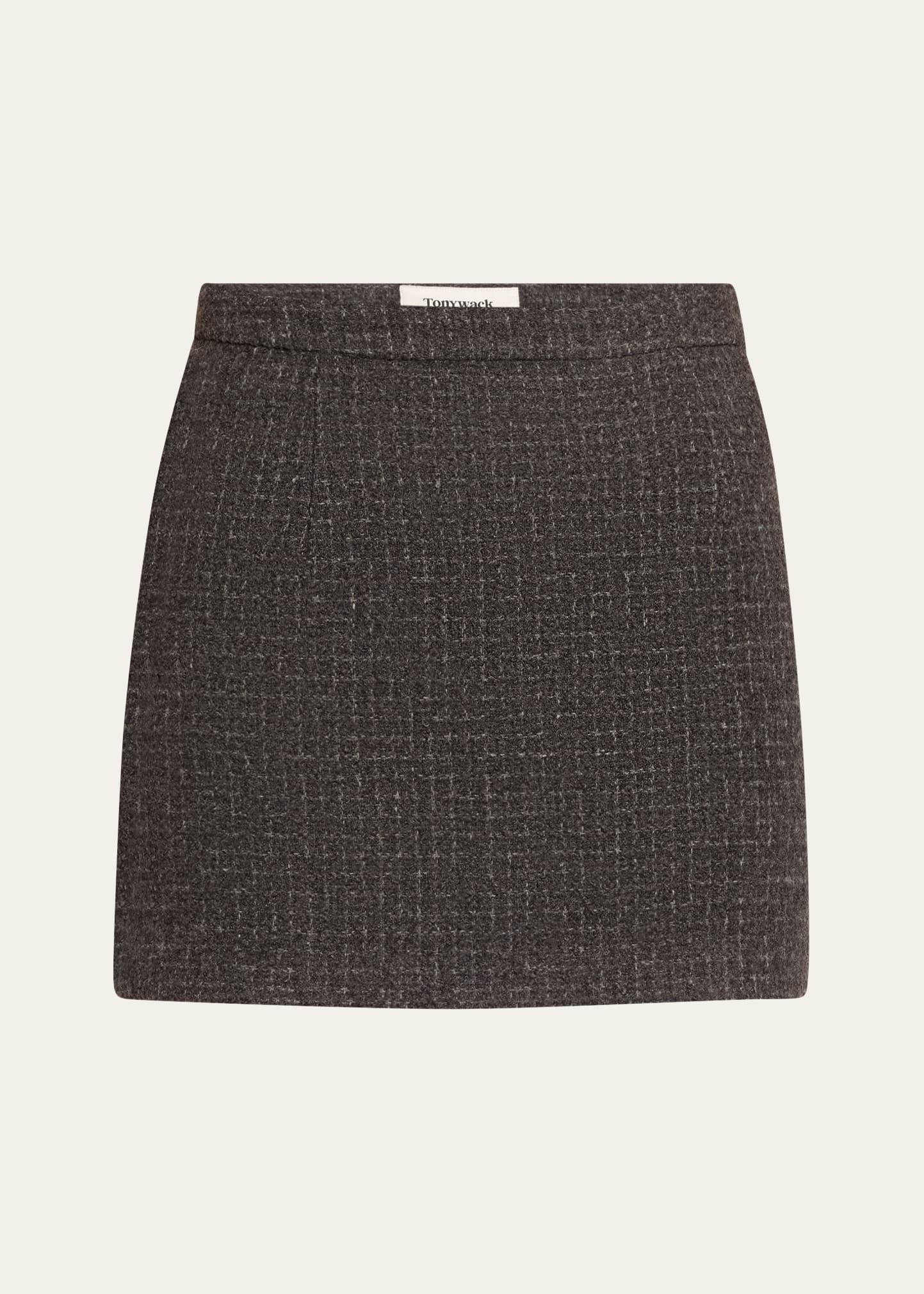 tweed mini skirt