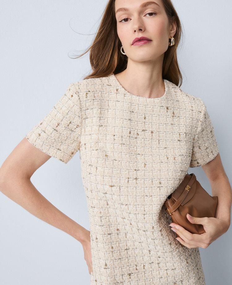 tweed shift dress