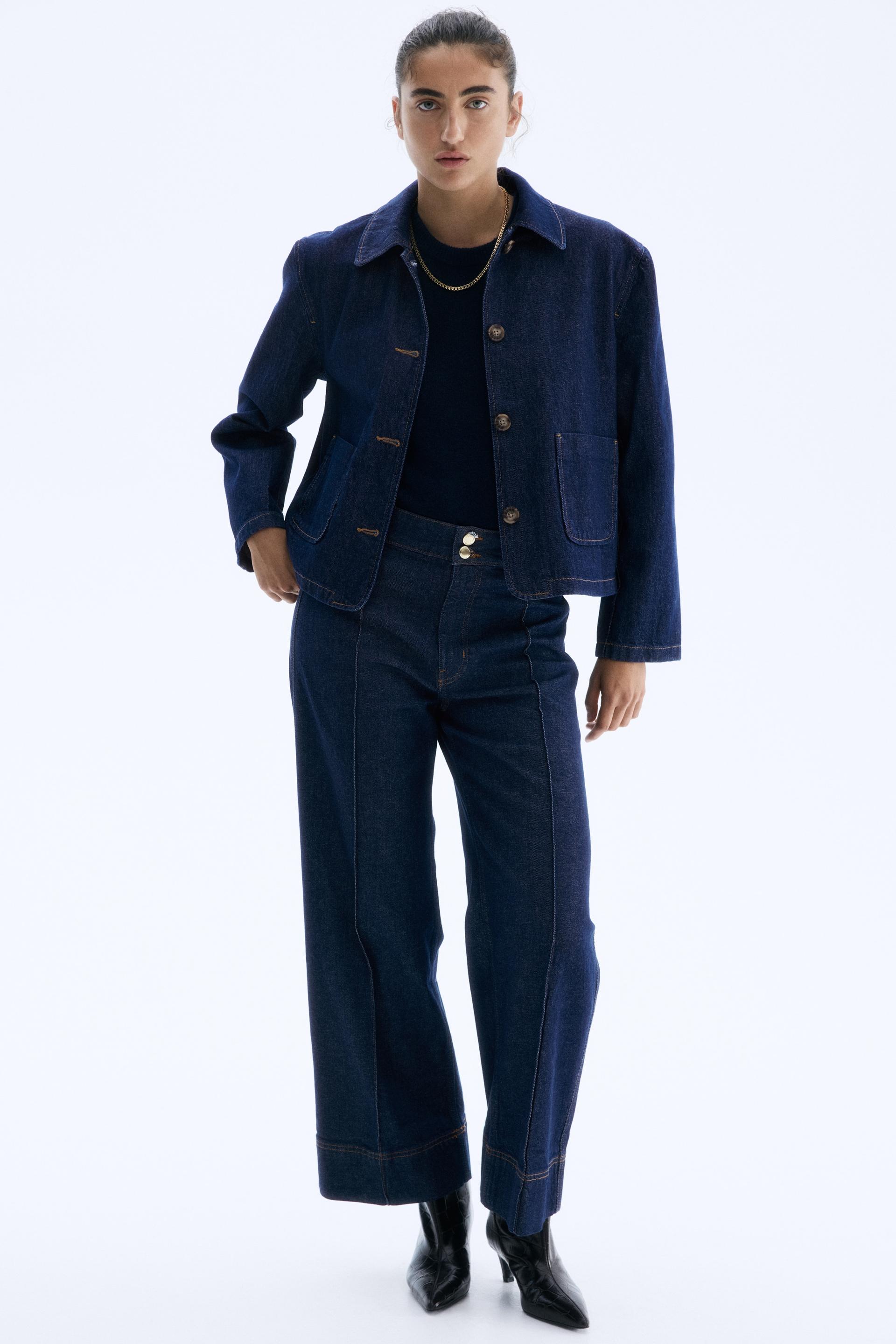 twill jacket with collar