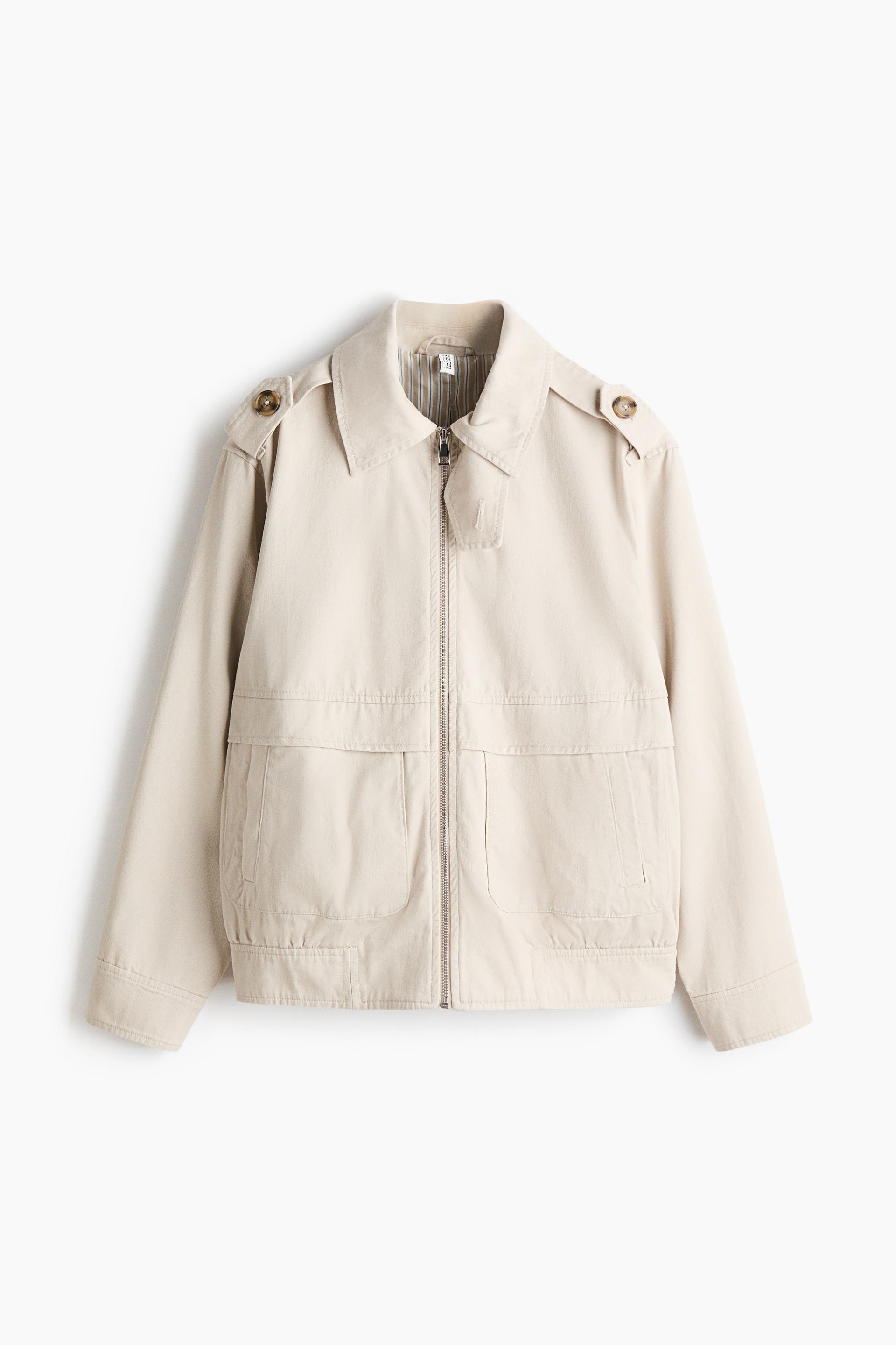 twill jacket with collar