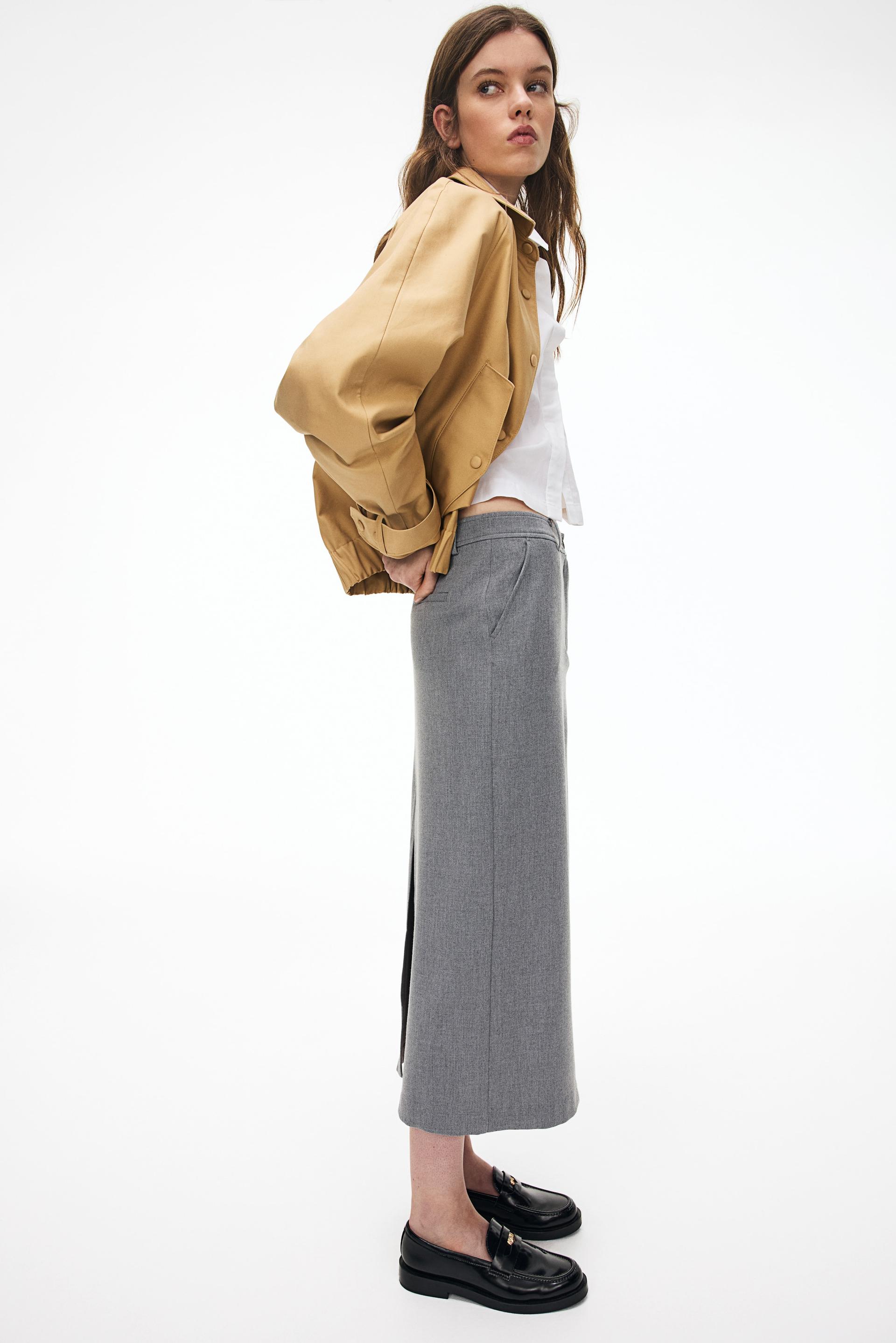 twill pencil skirt