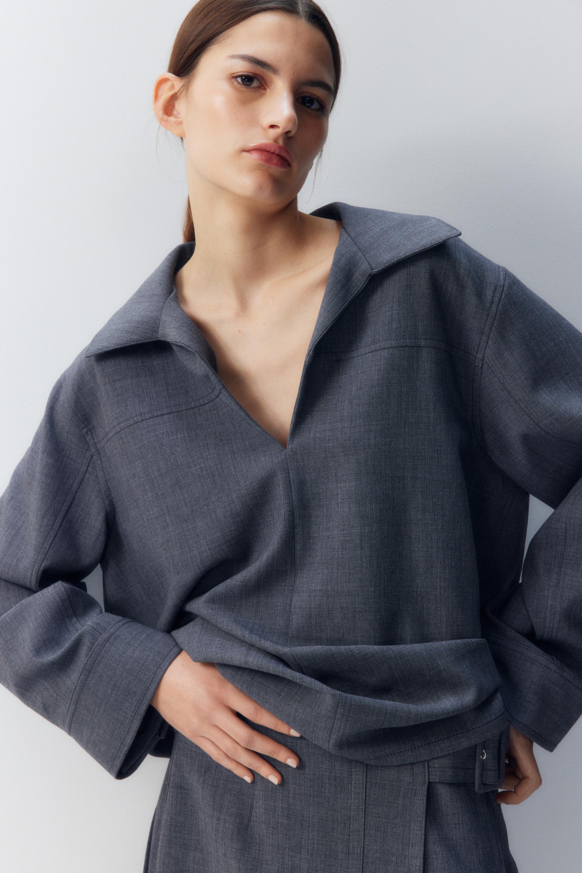 twill pullover shirt