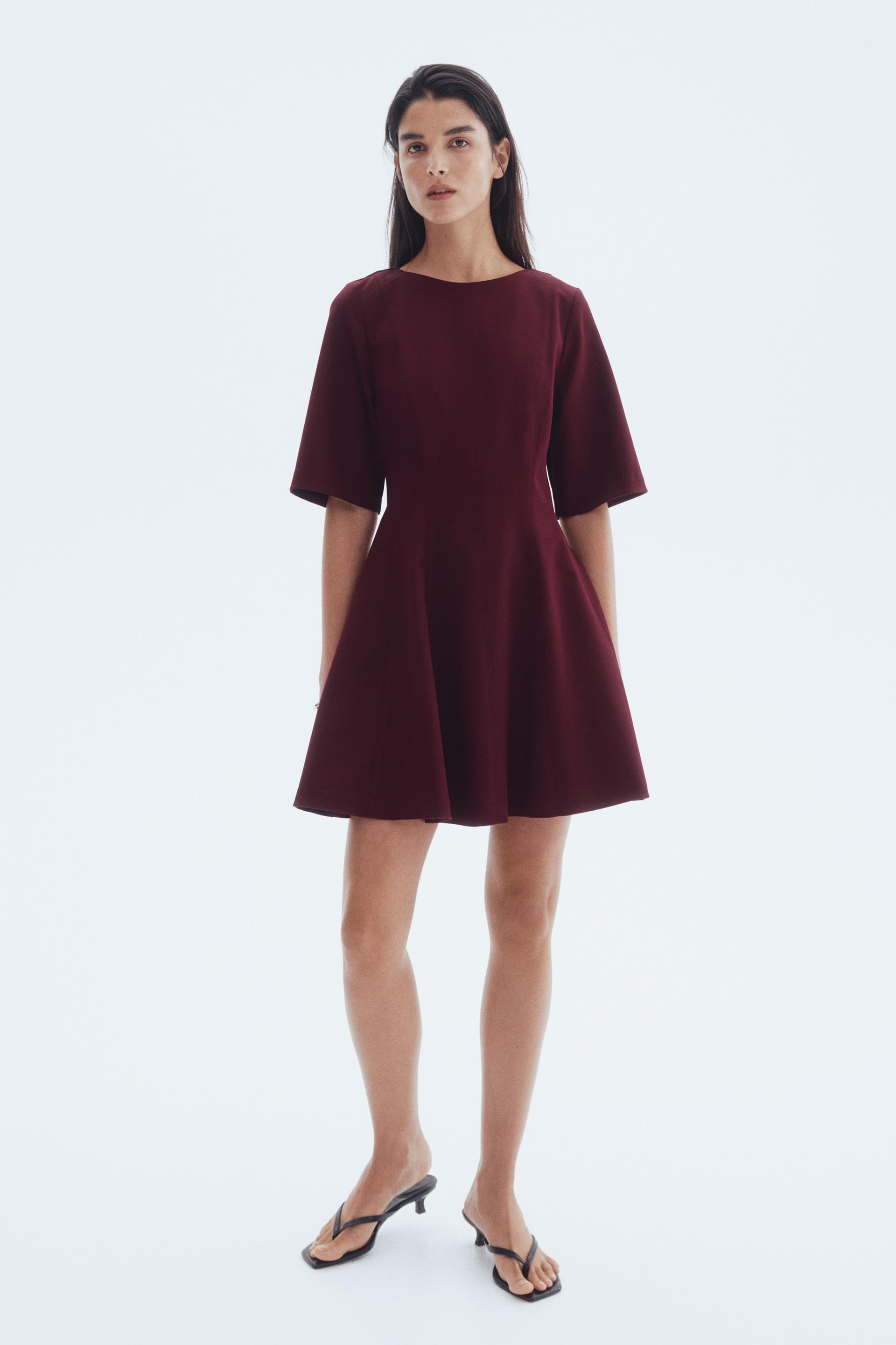 twill tapered-waist dress