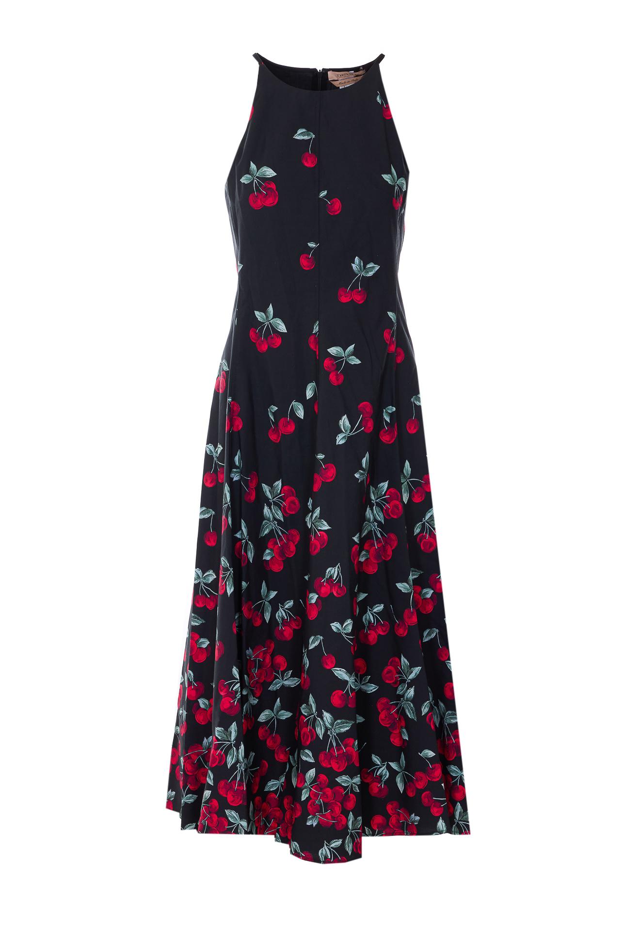 twin-set dresses black cotton - women