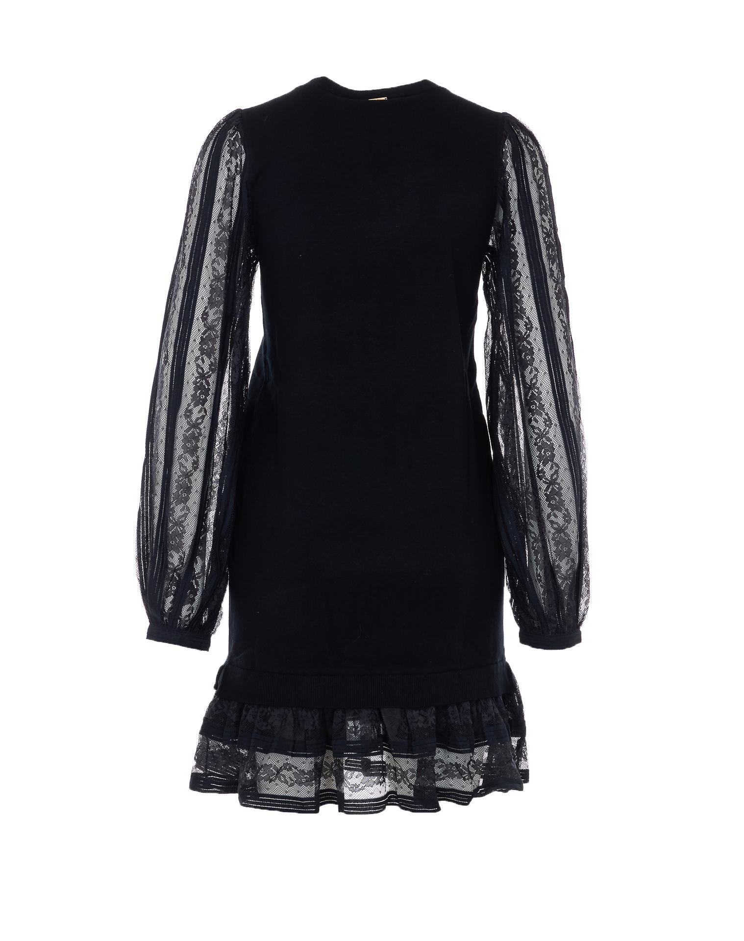twin-set dresses black viscose - women