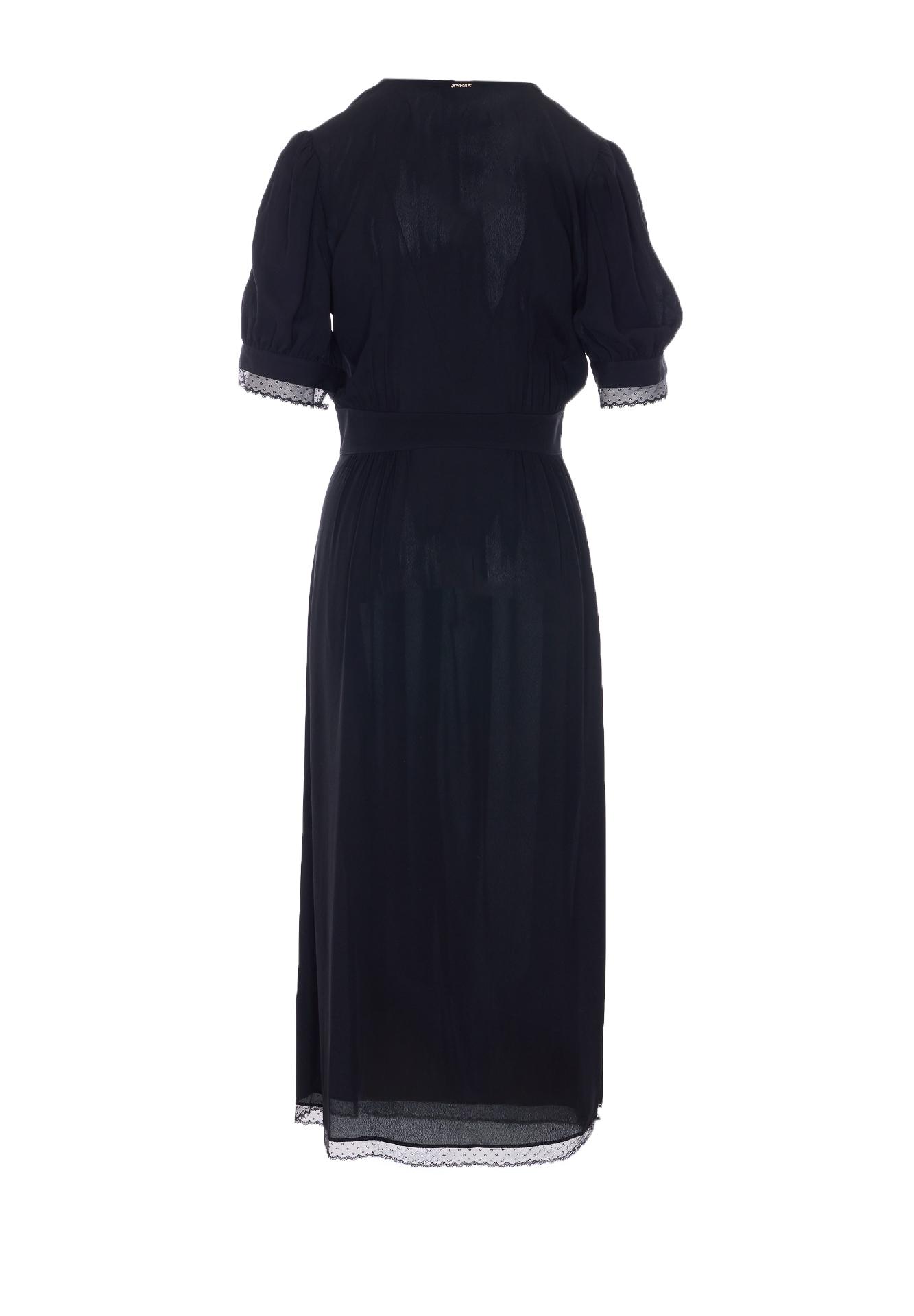 twin-set dresses black viscose - women