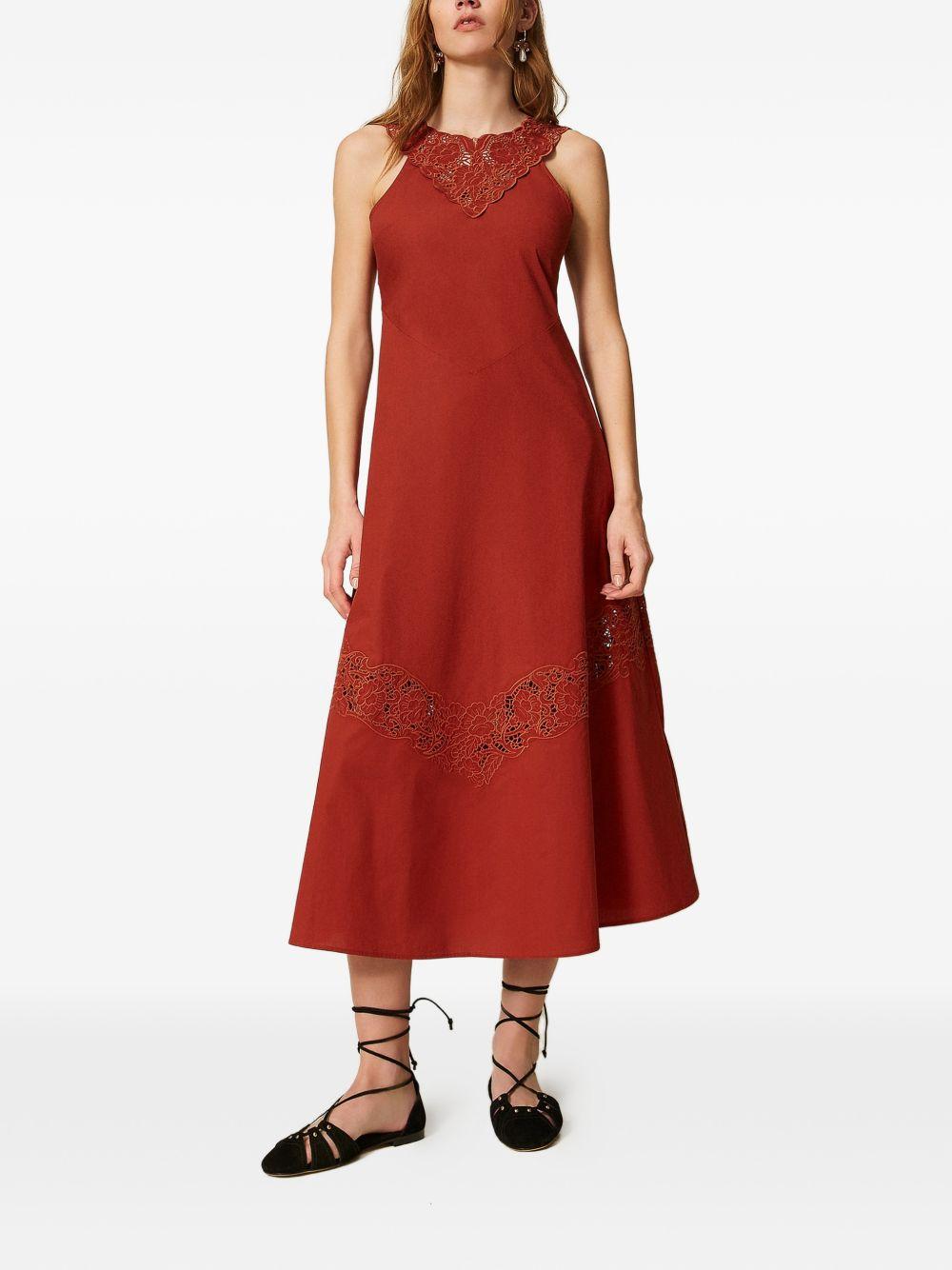 twin-set dresses brown henna - women