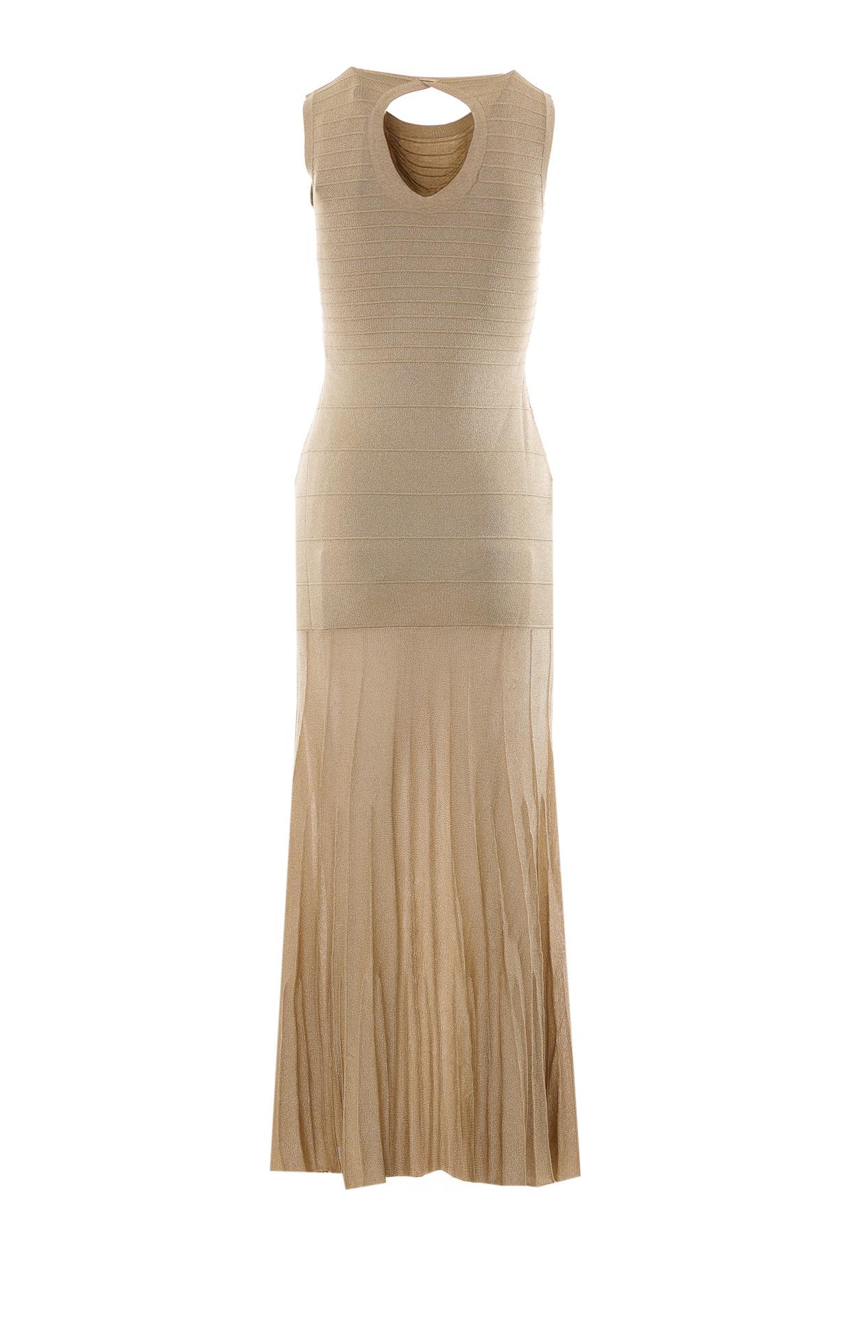 twin-set dresses golden viscose - women