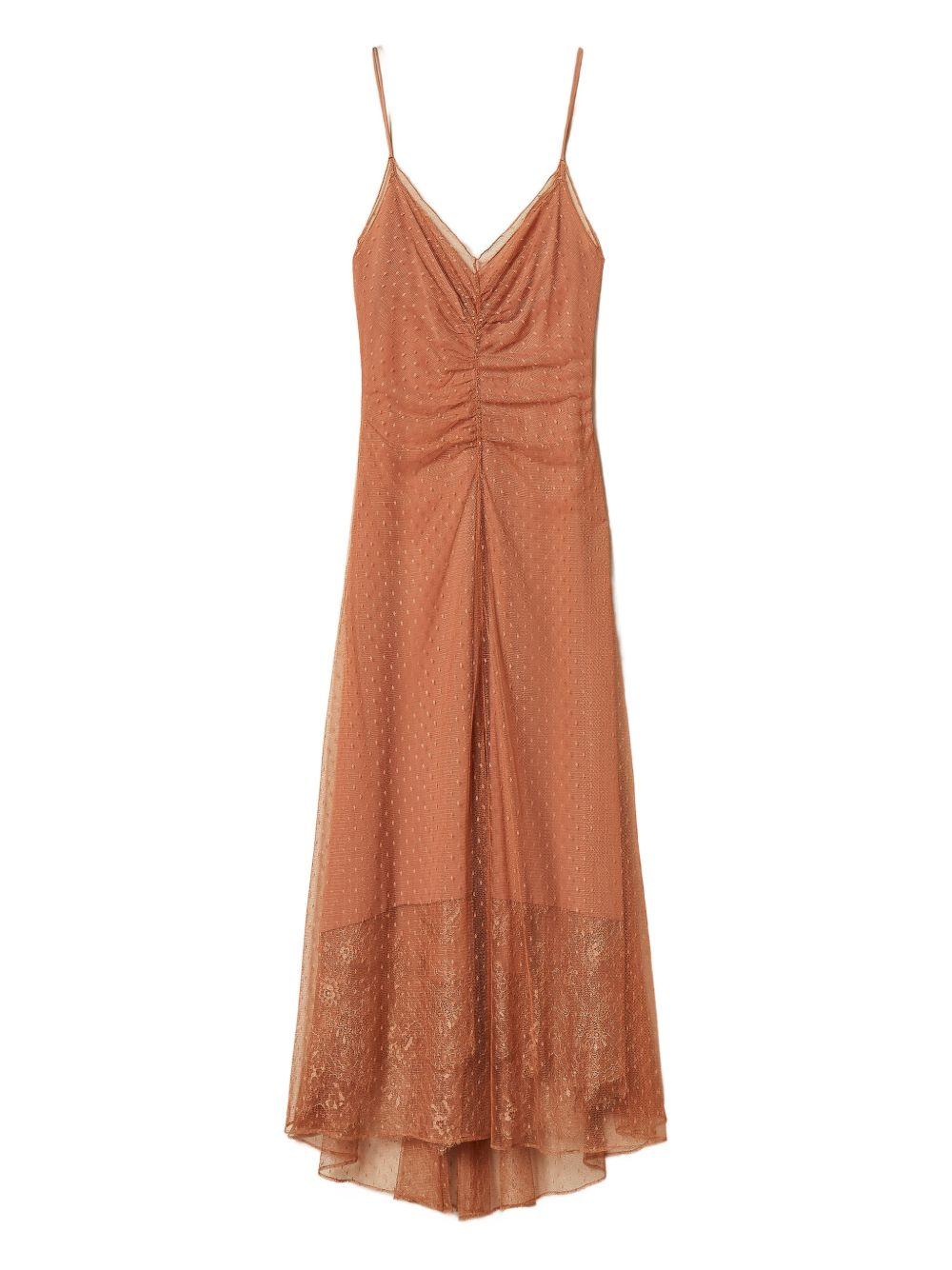 twin-set dresses mocha mousse - women