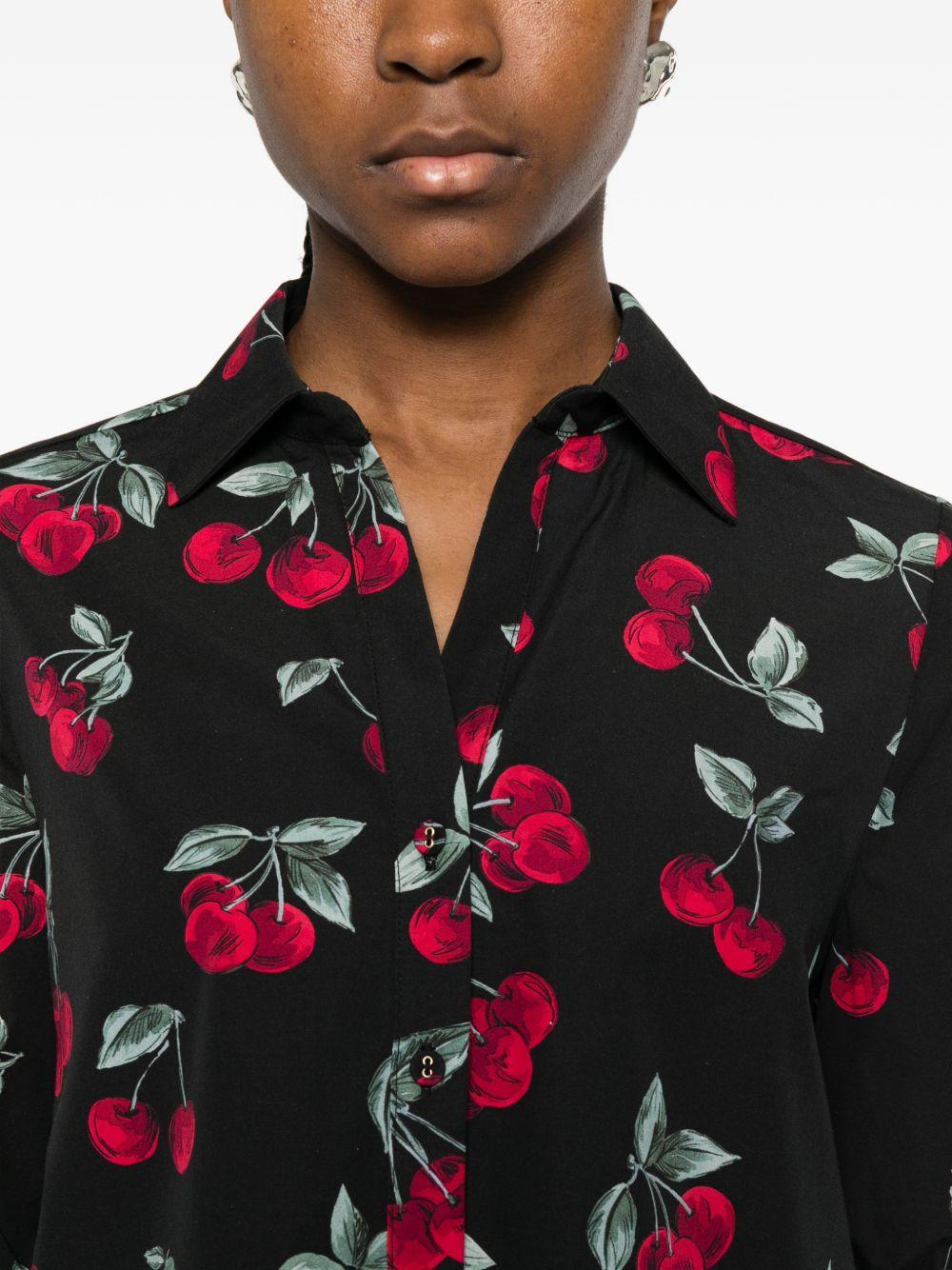 twin-set shirts cherries allover black/red - women