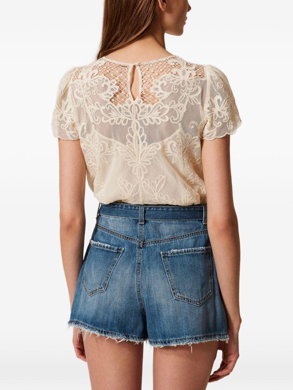twin-set shorts denim - women