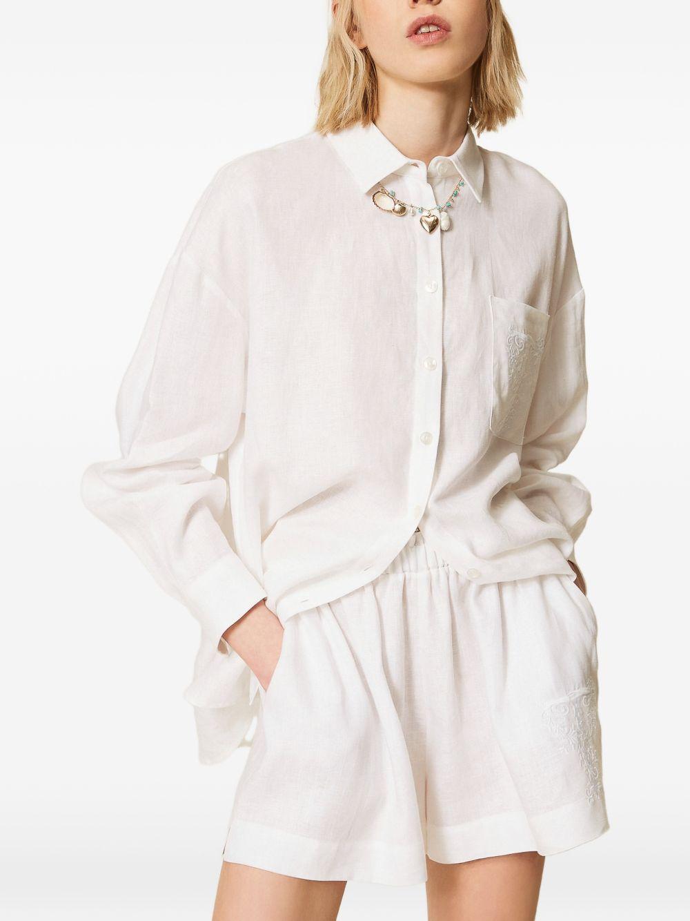 twin-set shorts white - women