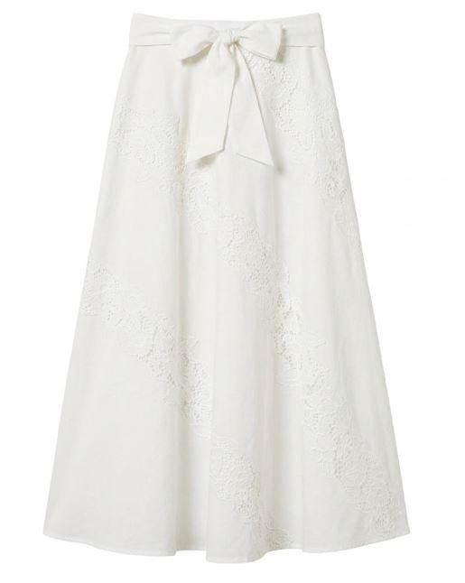 twin-set skirts bianco ottico - women