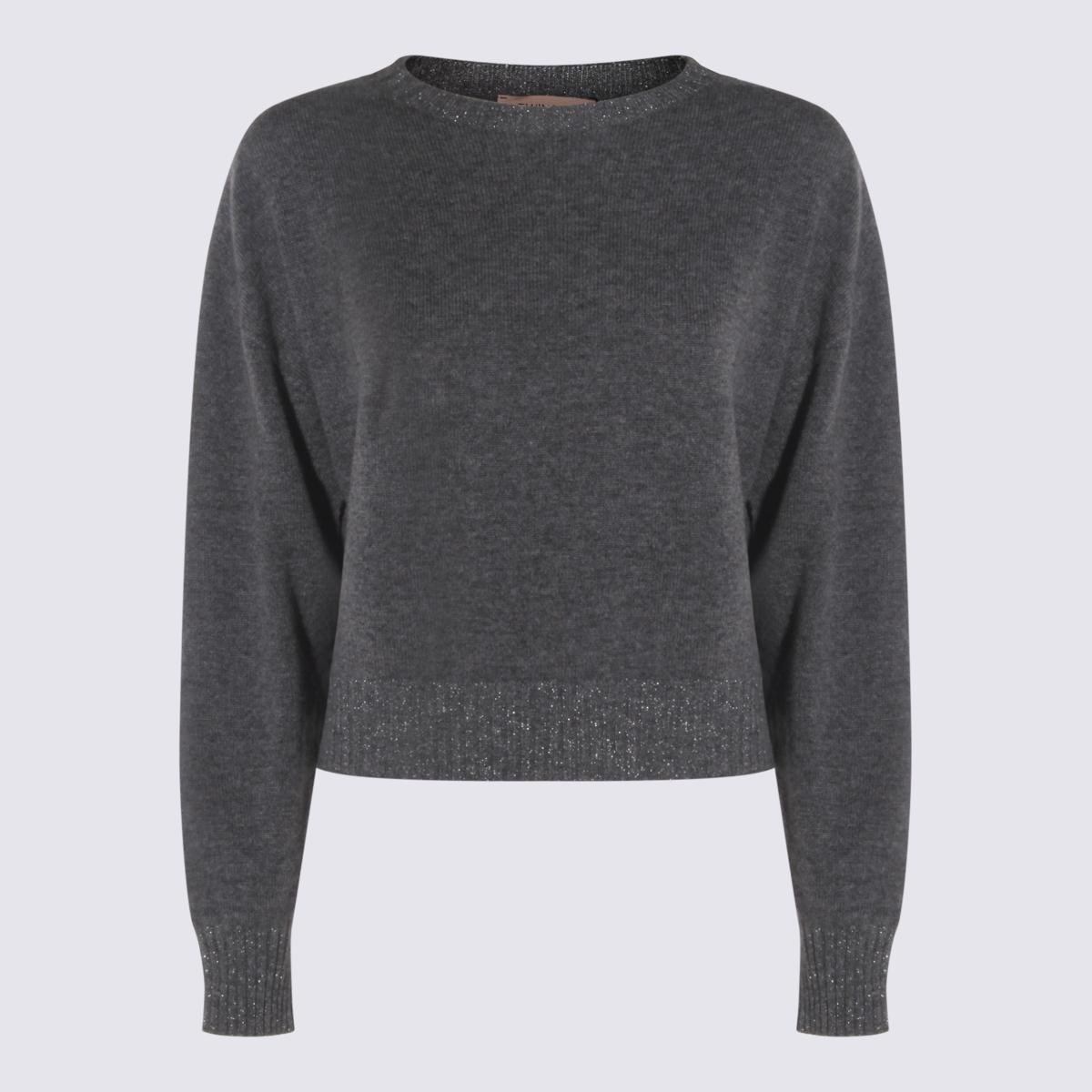 twin-set sweaters medium mel. grey/argento lurex _wo ws pl - women