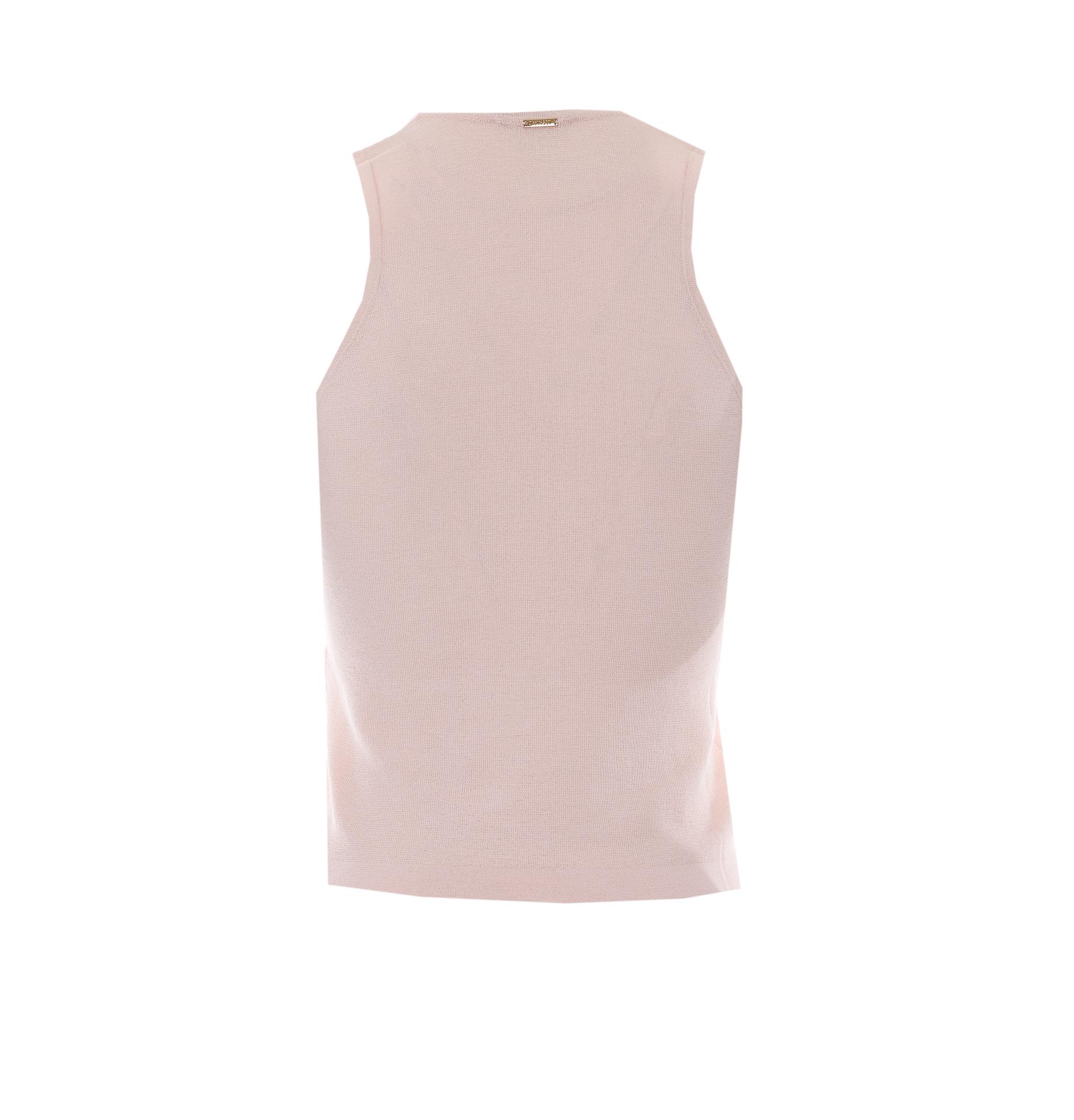 twin-set top pink cotton - women