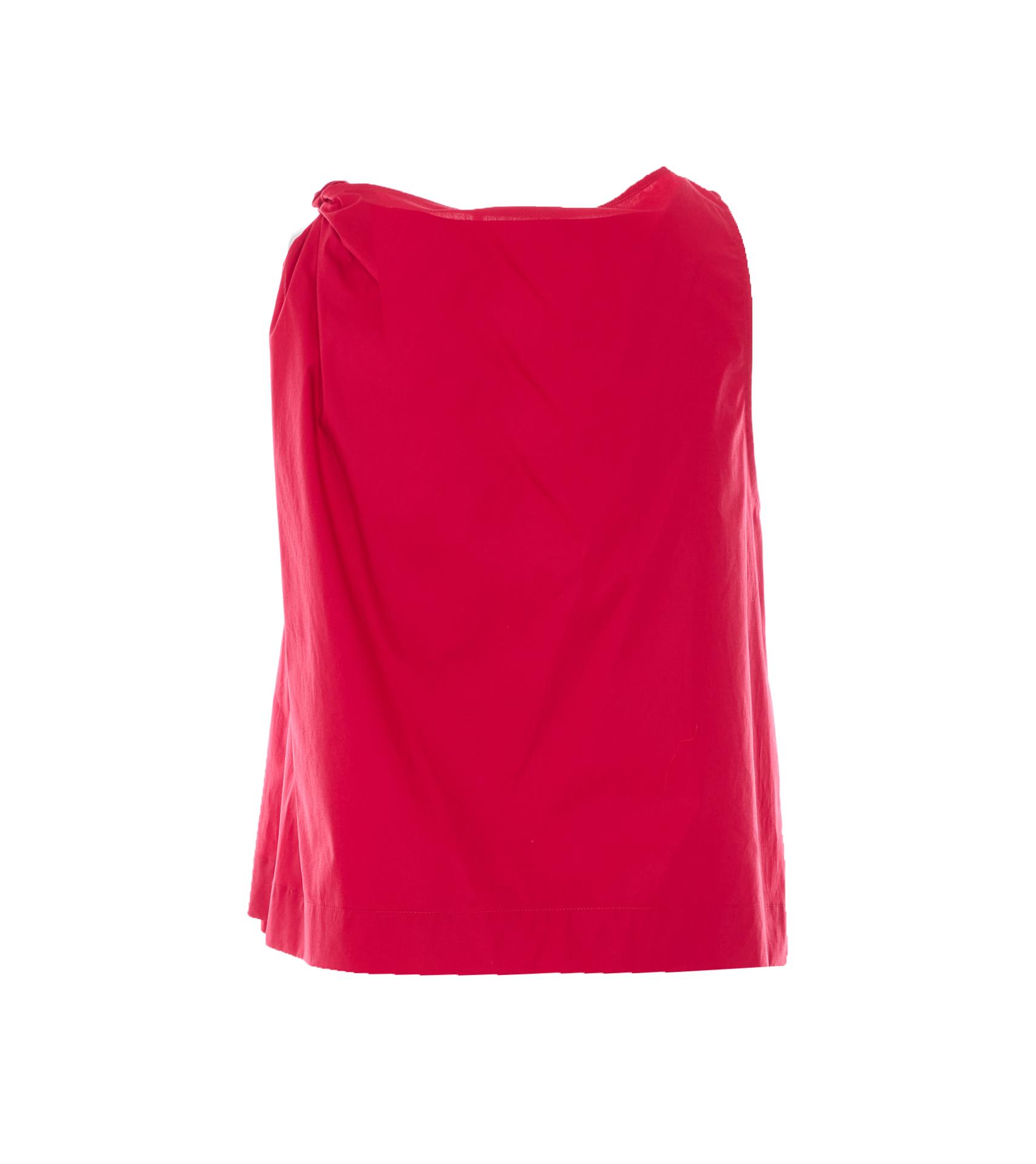 twin-set top red cotton - women