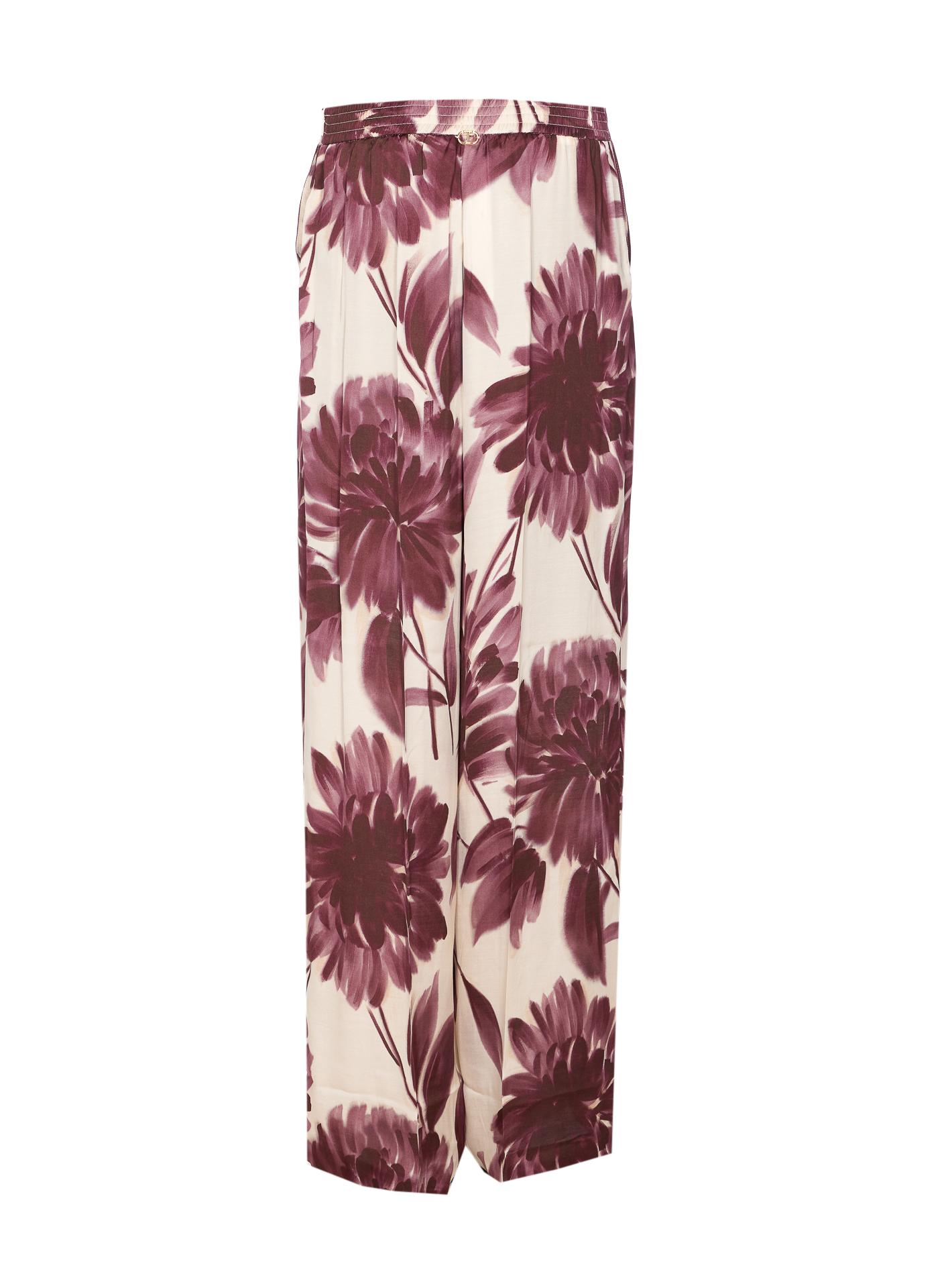 twin-set trousers multicolour viscose - women