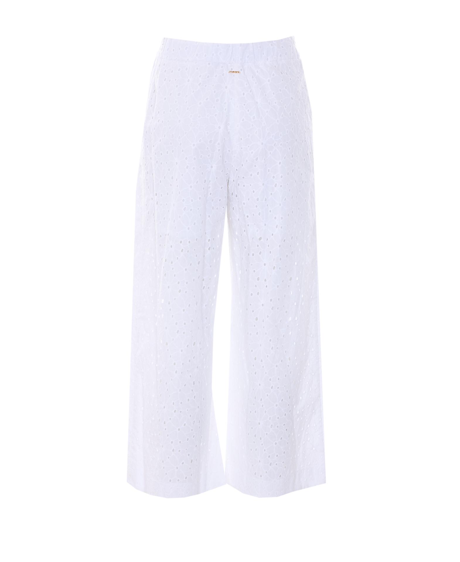 twin-set trousers white cotton - women
