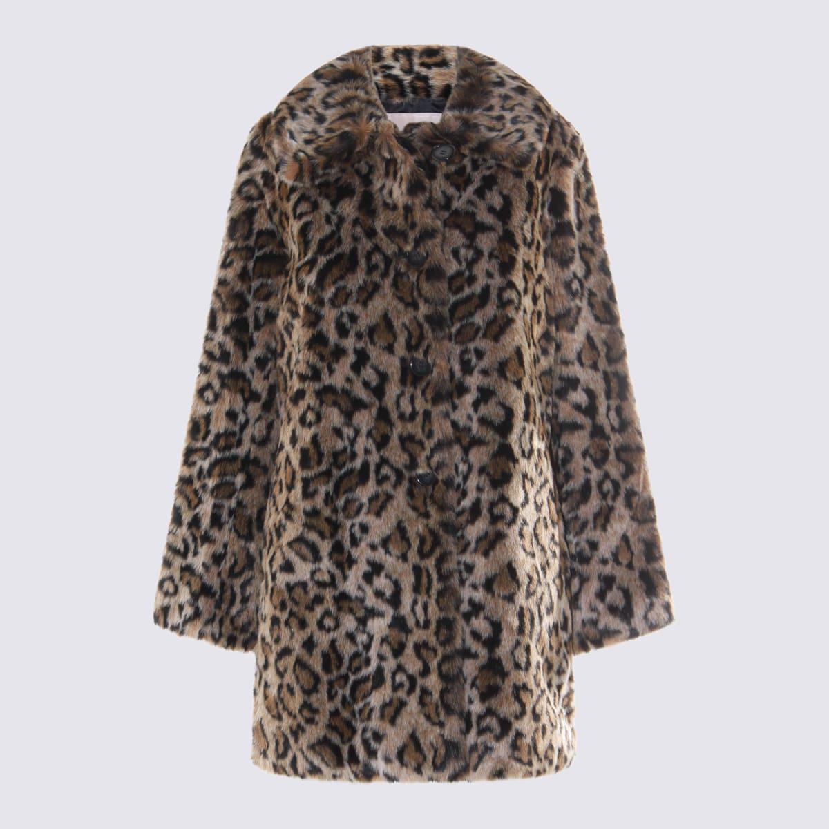 twinset animal print coat