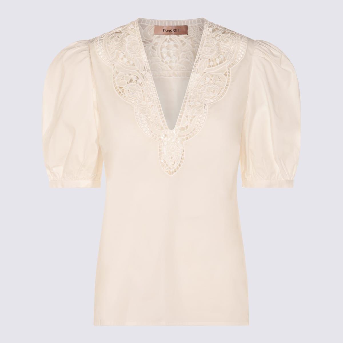 twinset beige cotton top