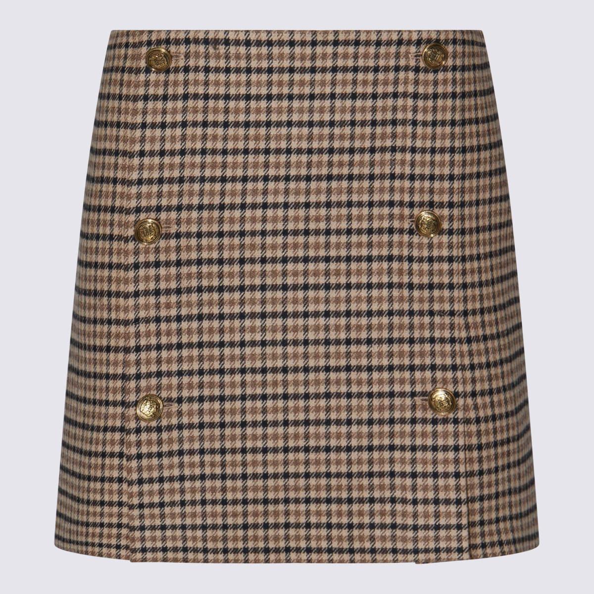 twinset beige wool skirt