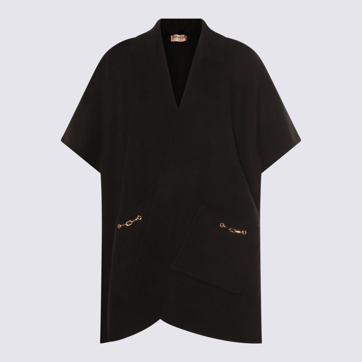 twinset black viscose capes