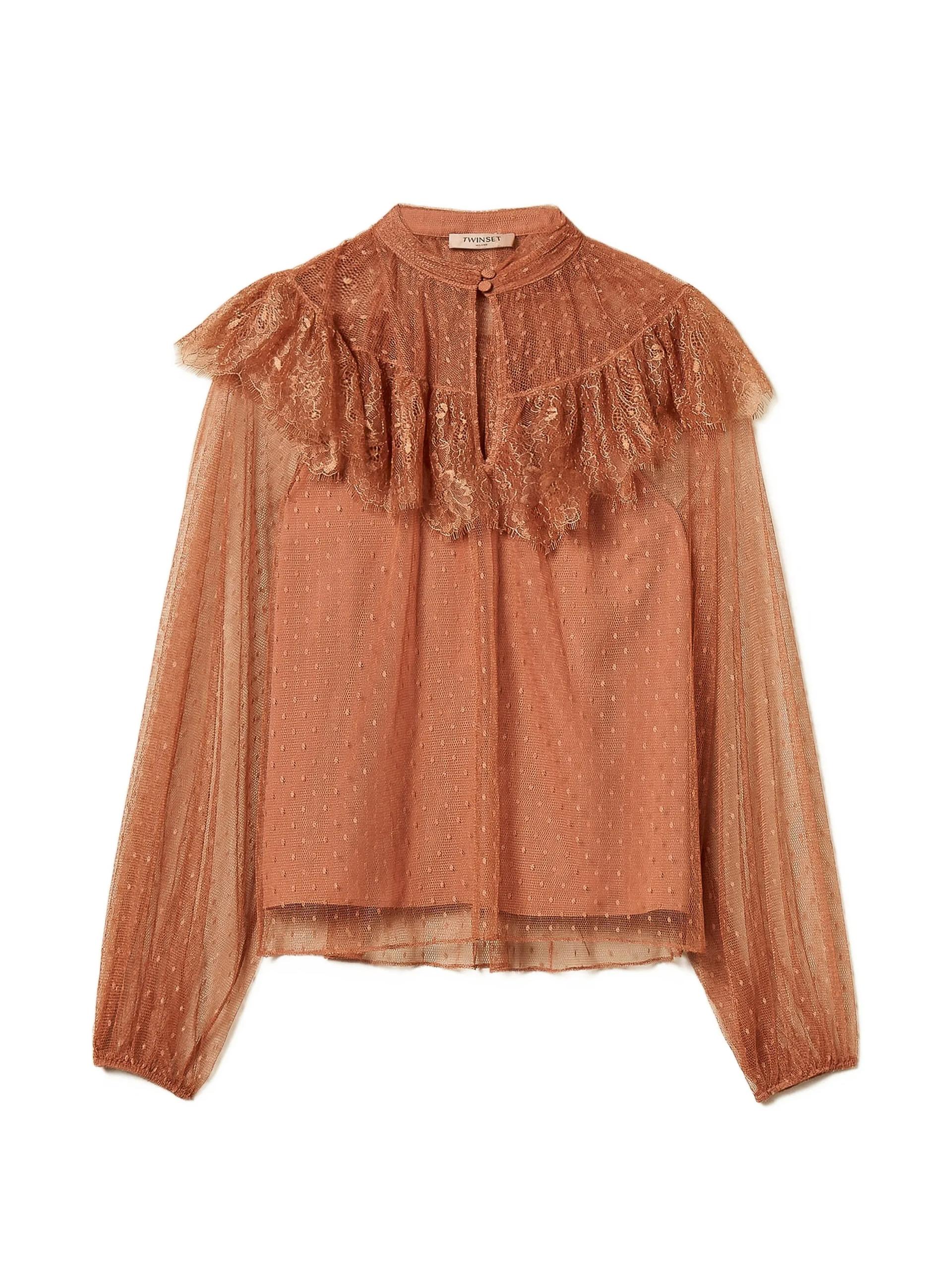 twinset blusa brown top - women